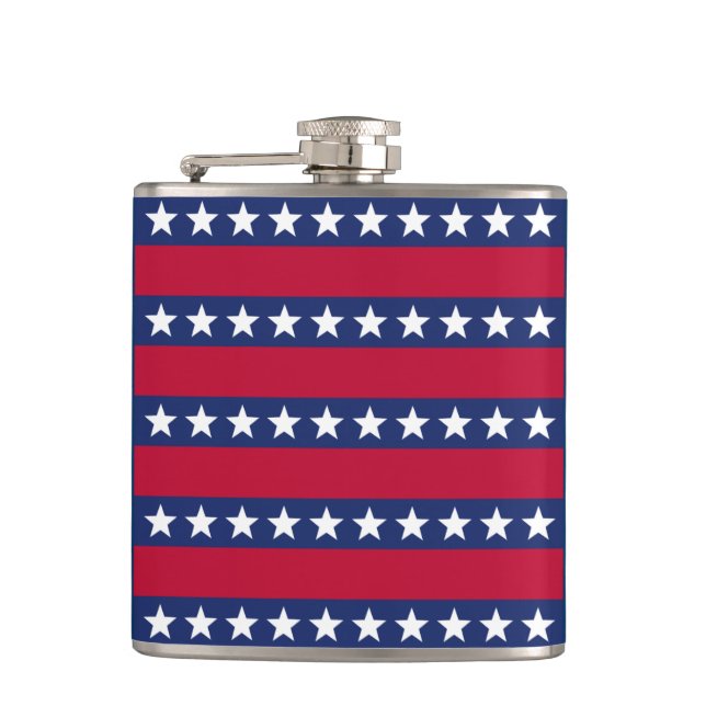 Start Stripes Hip Flask (Front)