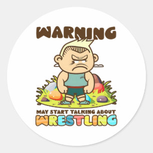 Start Talking Wrestling Design Wrestling Easter Classic Round Sticker