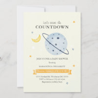 Start The Countdown Outer Space Boy Baby Shower