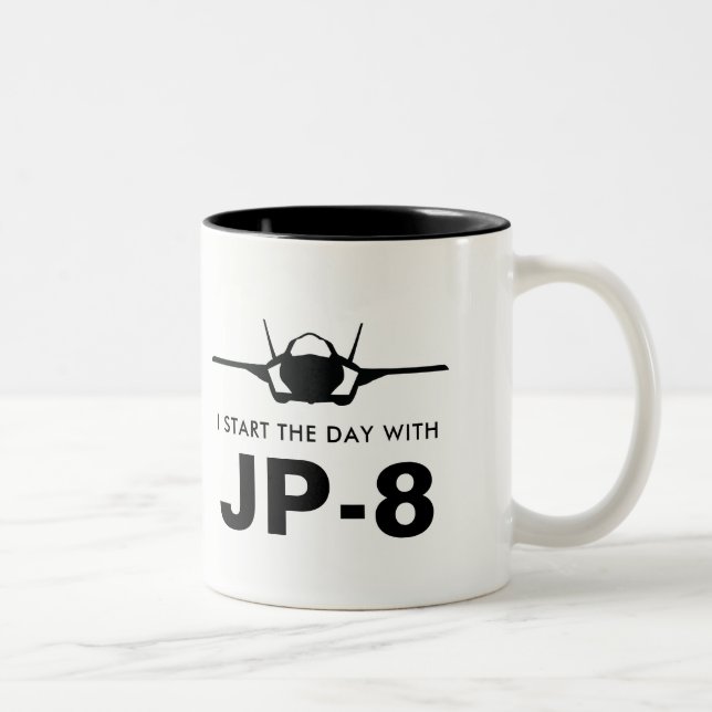 Start the Day with JP-8 Navy F-35 Mug (Right)
