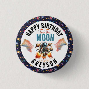  start tow the moon 2nd Birthday Space  3 Cm Round Badge