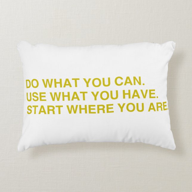 Start Where You Are Decorative Cushion (Front)
