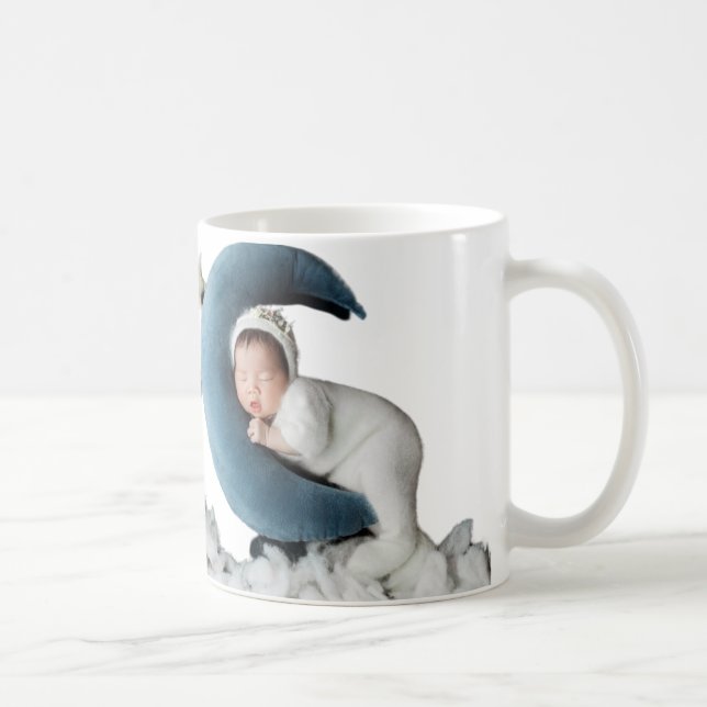 🌙 Start Wild, Moon Child Mug – Sleeping Baby on M (Right)