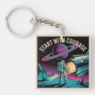 Start With Courage Key Ring