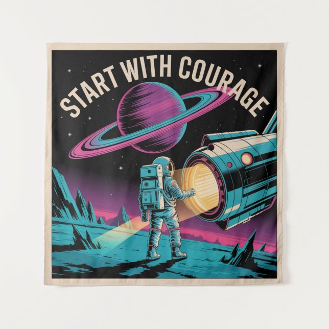 Start With Courage Tapestry (Front)