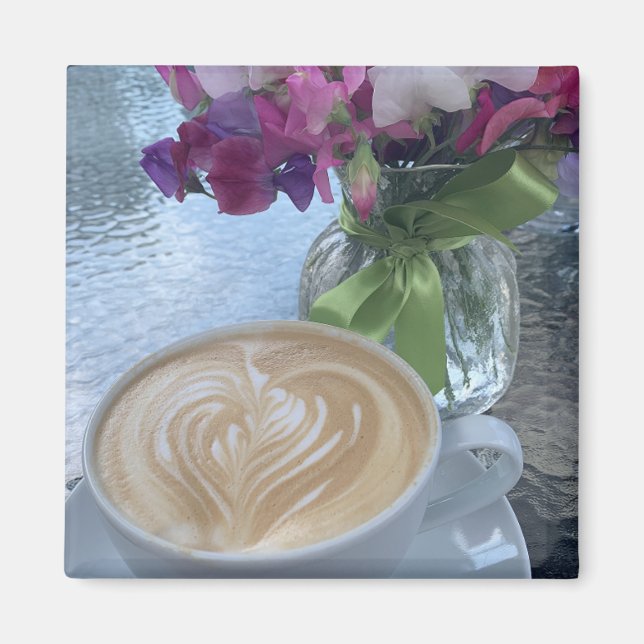Start Your Day with a Latte Magnet (Front)