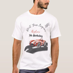 Start Your Engine Any Age Birthday Parent's T-Shirt