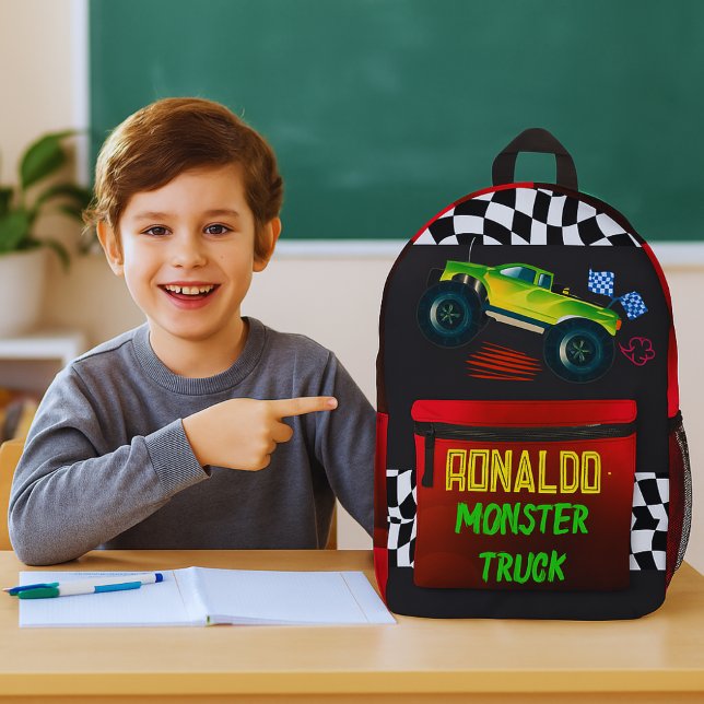 Start Your Engines , It’s School Time ! Printed Backpack (Creator Uploaded)