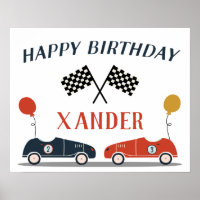 Start Your Engines Race Car Happy Birthday Party