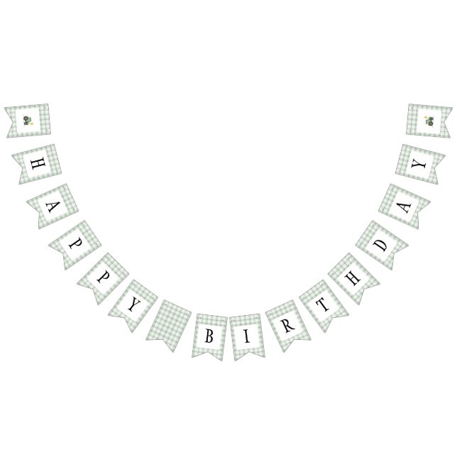 Start Your Tractor Birthday Bunting Flag (All)