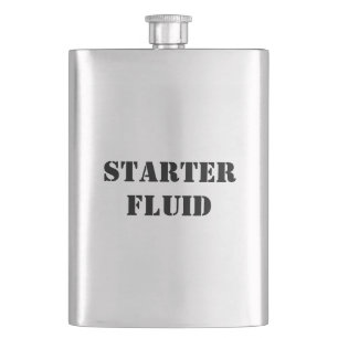 Starter Fluid Funny Typography   Shot Glass Hip Flask