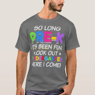 Starting Kindergarten So Long Pre-K Kindergarten H T-Shirt