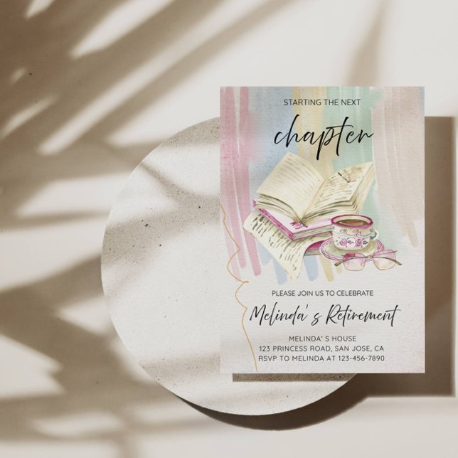 Starting the Next Chapter-Elegant Retirement Party Invitation (Creator Uploaded)