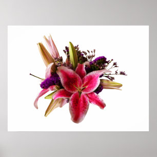 STARTING UNDER $20 -Bouquet With Stargazer Liliesc Poster
