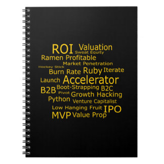 Startup Business Jargon Cloud Spiral Notebook