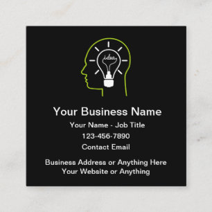 Startup Lightbulb Idea Business Cards