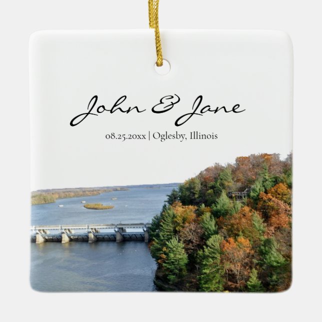 Starved Rock Illinois State Park Ceramic Ornament (Front)