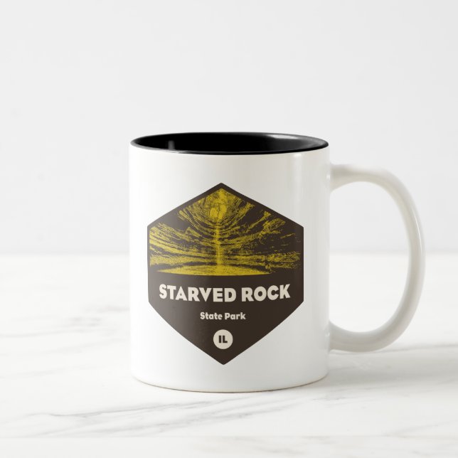Starved Rock State Park Illinois Two-Tone Coffee Mug (Right)