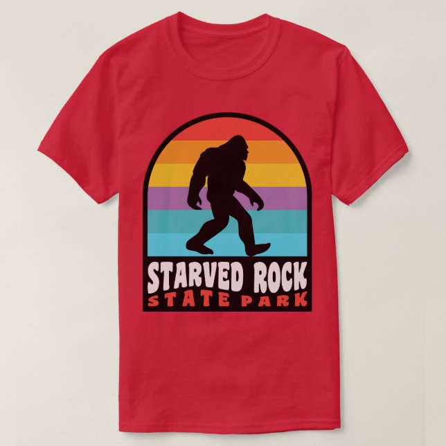 Starved Rock State Park Retro Sunset T-Shirt (Design Front)