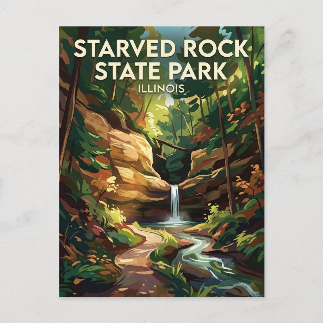 Starved Rock State Park USA Postcard (Front)