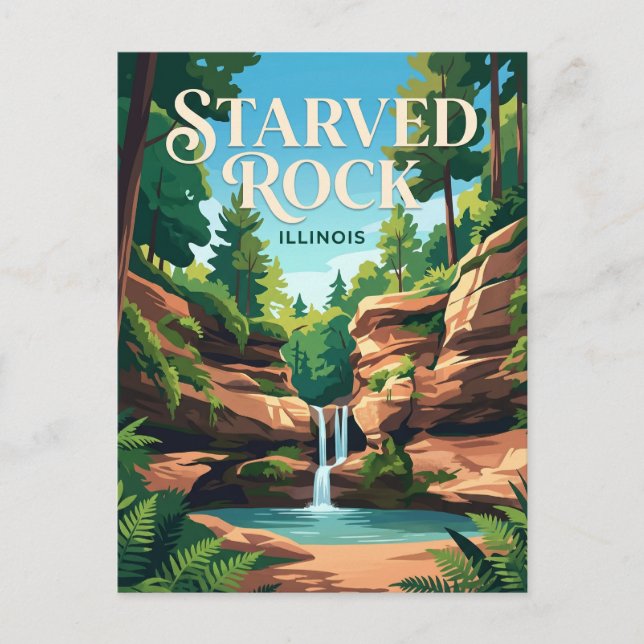 Starved Rock State Park USA Postcard (Front)