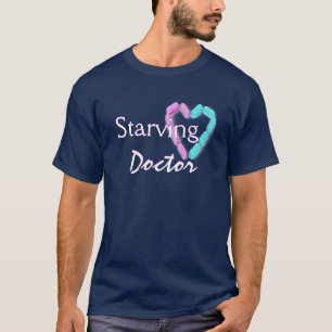 Starving Doctor In Navy Blue T-Shirt