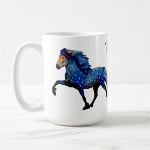 Stary Night Charismatic Tolting Icelandic horse Coffee Mug