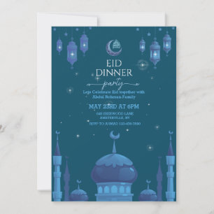 Stary night Eid al fitr celebration Invitation