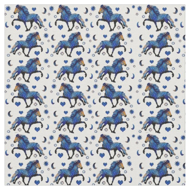 Stary Night Icelandic Horse Fabric (Close Up)