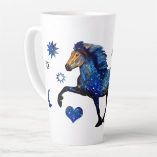 Stary Night Icelandic Horse Latte Mug