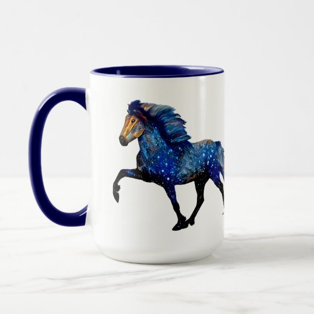 Stary Night Icelandic Horse Mug (Left)