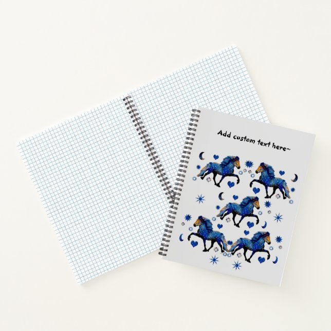 Stary Night Icelandic Horse Notebook (Inside)
