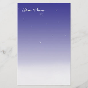 Stary Winter Night Stationary Stationery