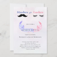Stashes or Lashes Gender Reveal Baby Shower