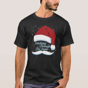 Stashing Through the Snow T-shirt Santa Hat and
