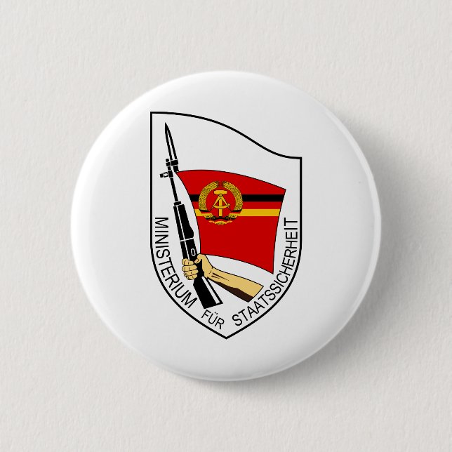 Stasi - DDR (Deutsche Demokratische Republik) 6 Cm Round Badge (Front)
