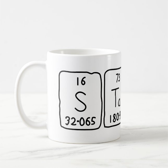 Stass periodic table name mug (Left)