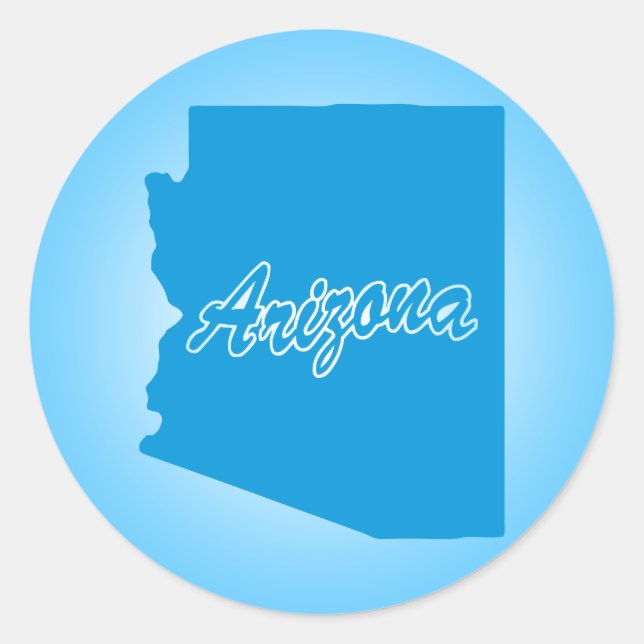 State Arizona Classic Round Sticker (Front)