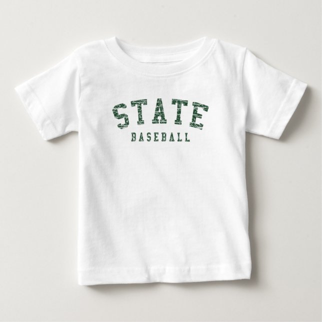 STATE Baseball (Green) T-Shirt (Front)
