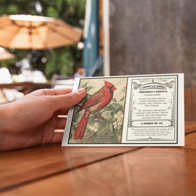 State Bird Collection, Cardinal, customisable Thank You Card (Creator Uploaded)