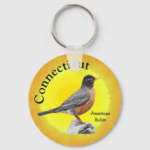 State Bird of Connecticut Key Ring