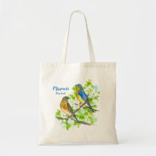 State Bird of Missouri Bluebirds Tote Bag