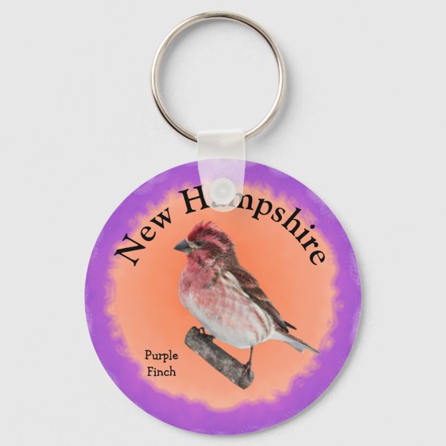 State Bird of New Hampshire Key Ring (Front)