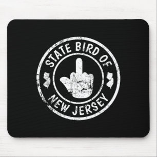State Bird Of New Jersey Middle Finger Funny Distr Mouse Pad