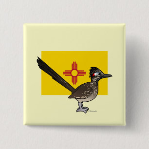 State Birdorable of New Mexico: Roadrunner 15 Cm Square Badge