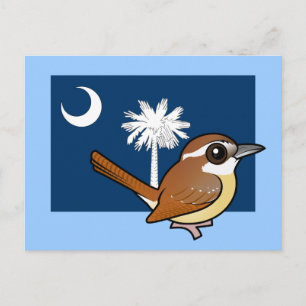 State Birdorable of South Carolina: Carolina Wren Postcard
