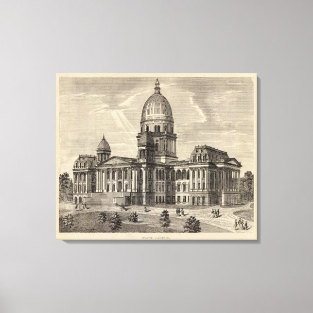 State Capitol building, Springfield, Ill Canvas Print (Front)