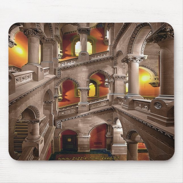 State Capitol of NY - Staircase  (albany) Mouse Pad (Front)