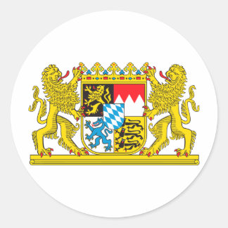 state coat of arms Bayer Classic Round Sticker