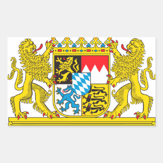 state coat of arms Bayer Rectangular Sticker